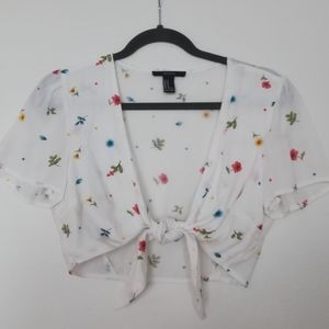 Forever 21 tie front crop top